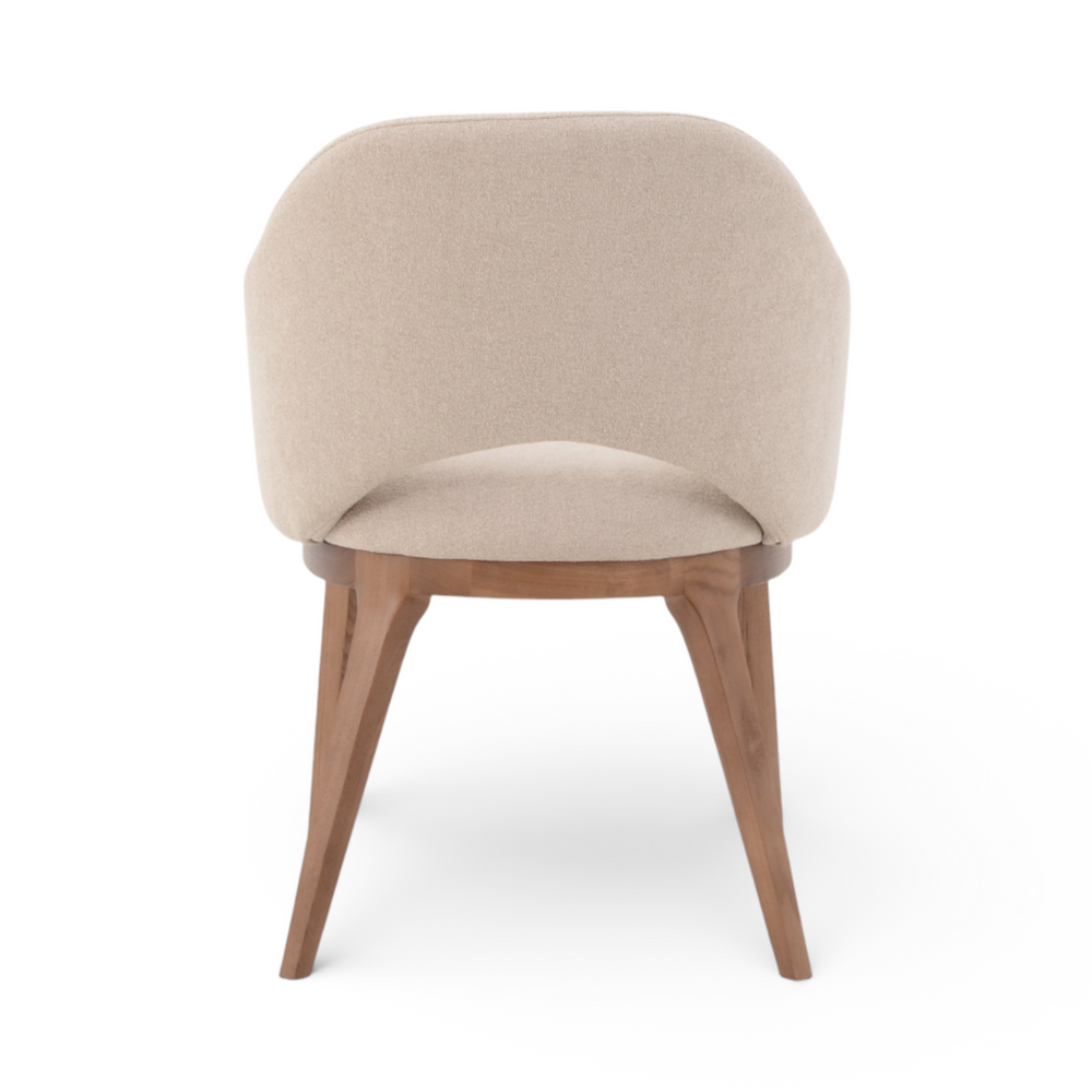 Chaise repas tissu sable