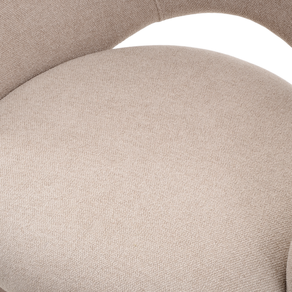 Chaise repas tissu sable