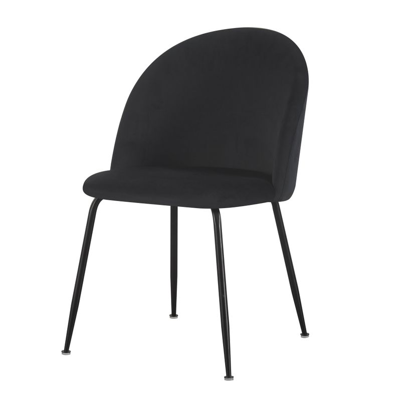 Chaise repas velours noir