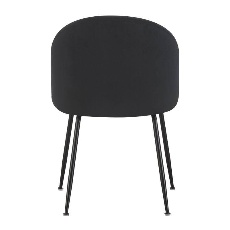 Chaise repas velours noir