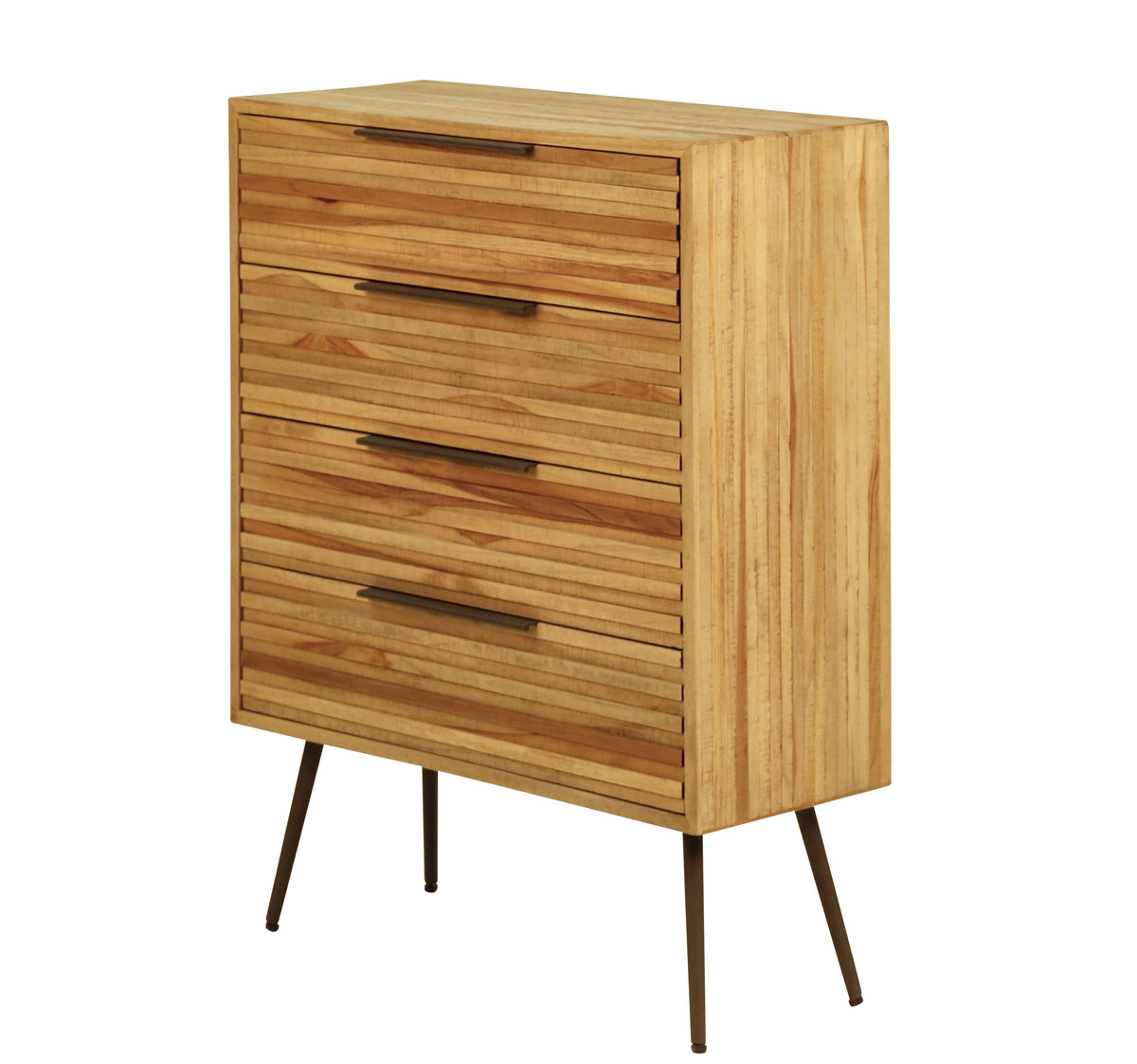 Commode teck recyclé 4 tiroirs