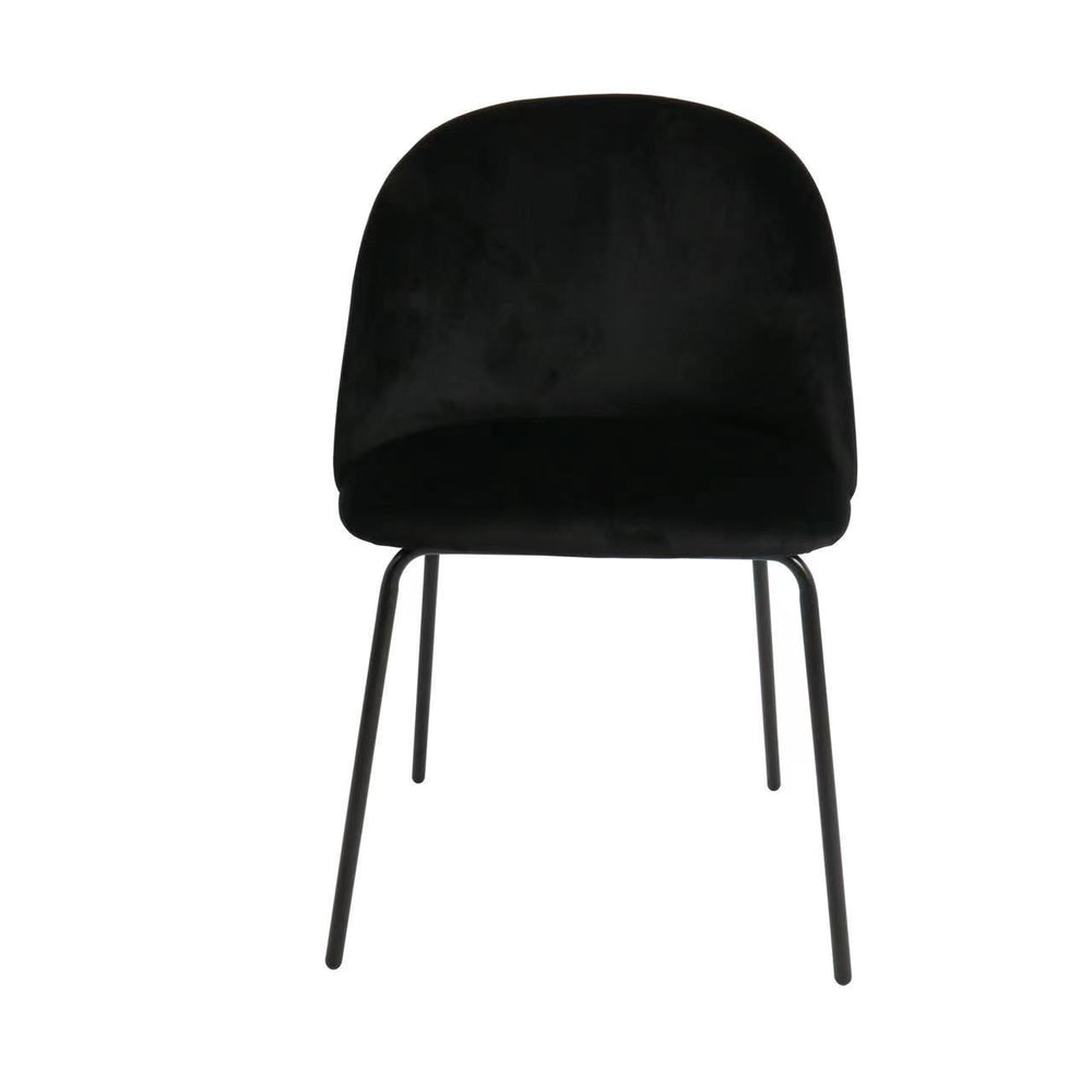 Chaise repas velours noir