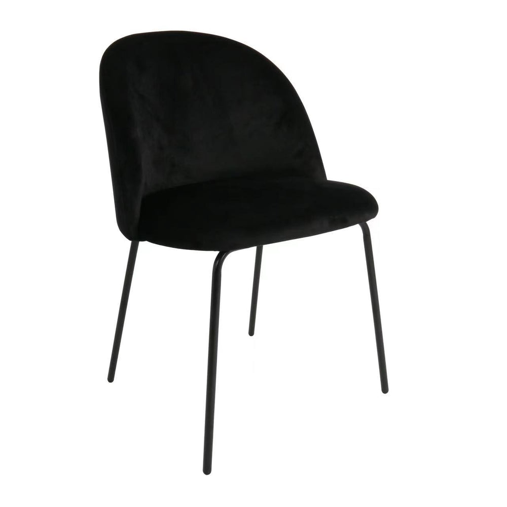 Chaise repas velours noir