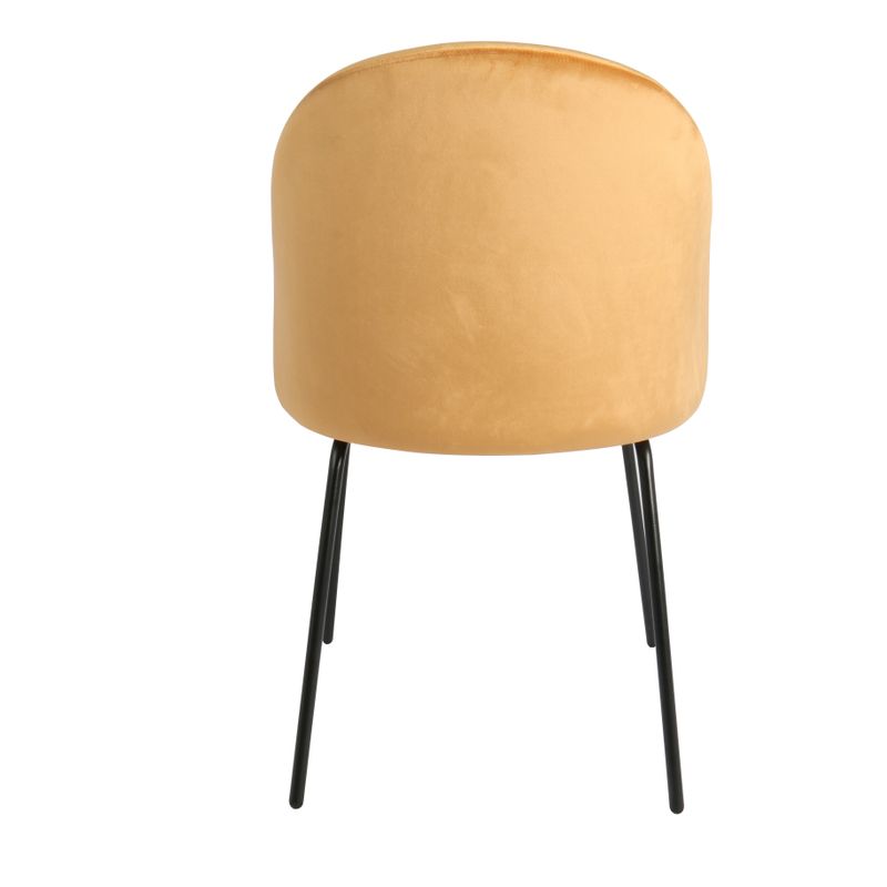 Chaise repas velours ocre