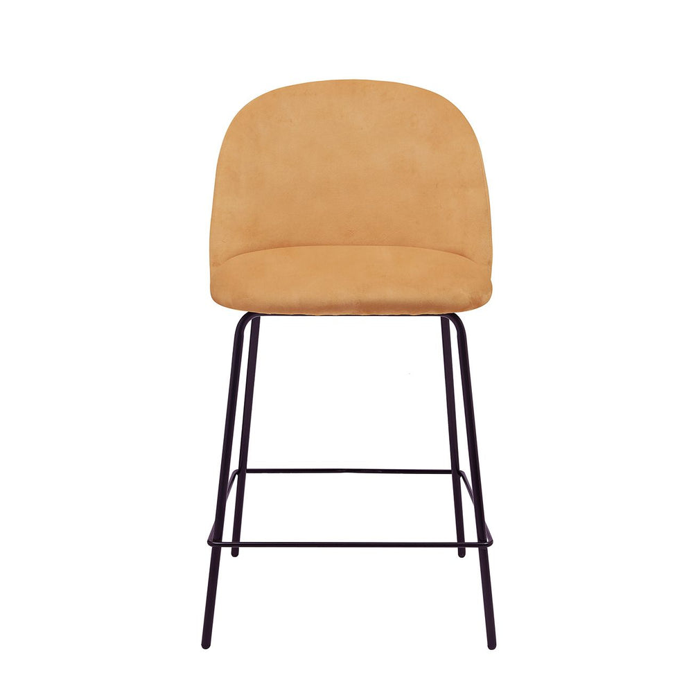 Chaise snack velours ocre