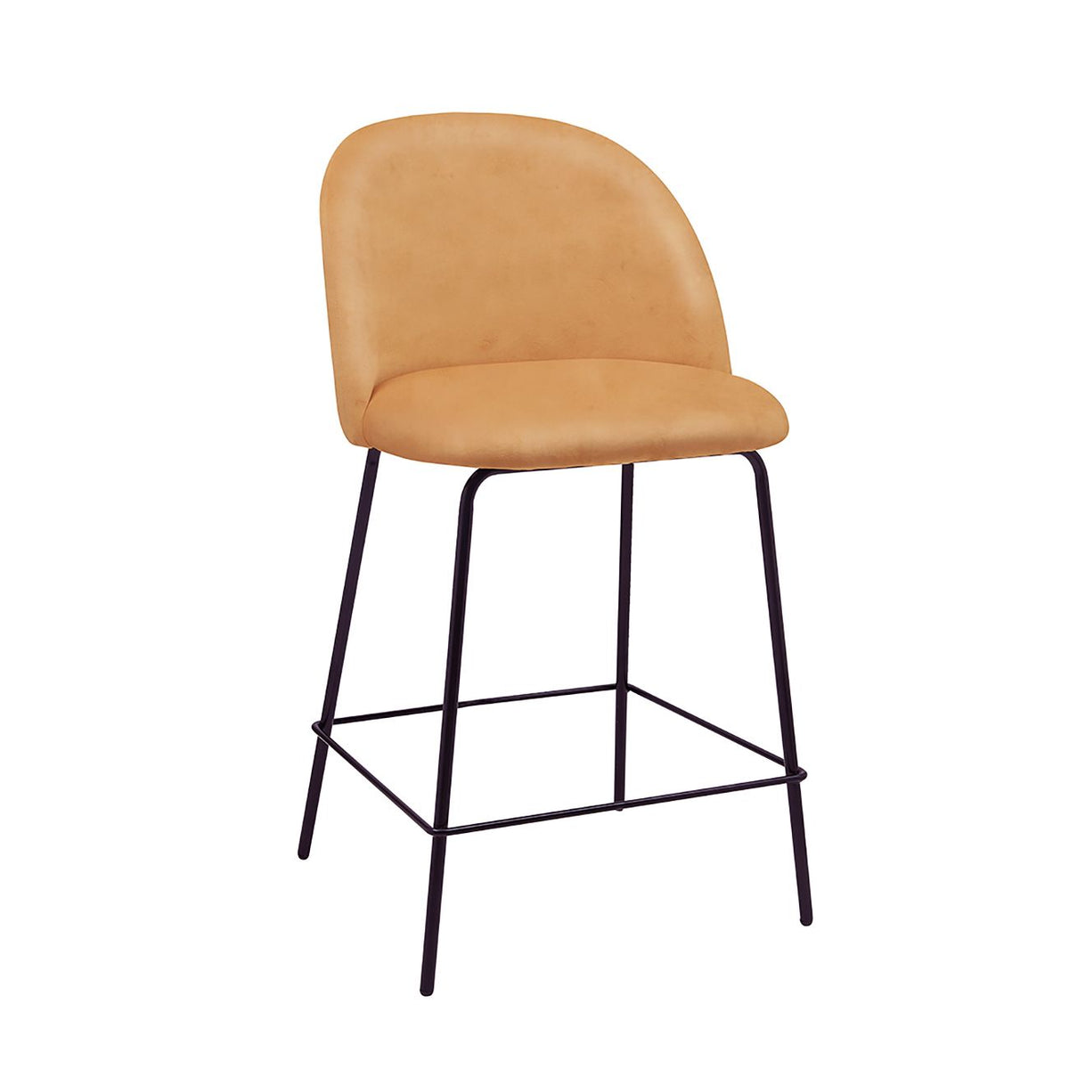Chaise snack velours ocre