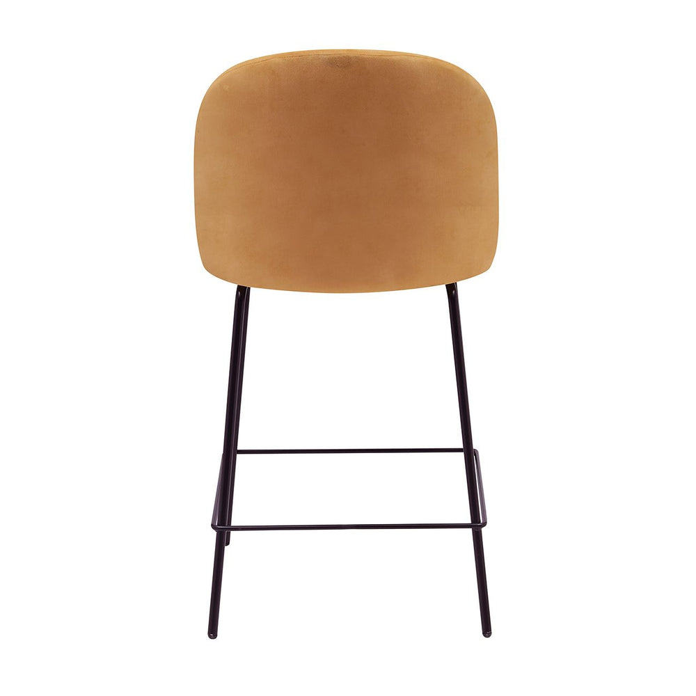 Chaise snack velours ocre