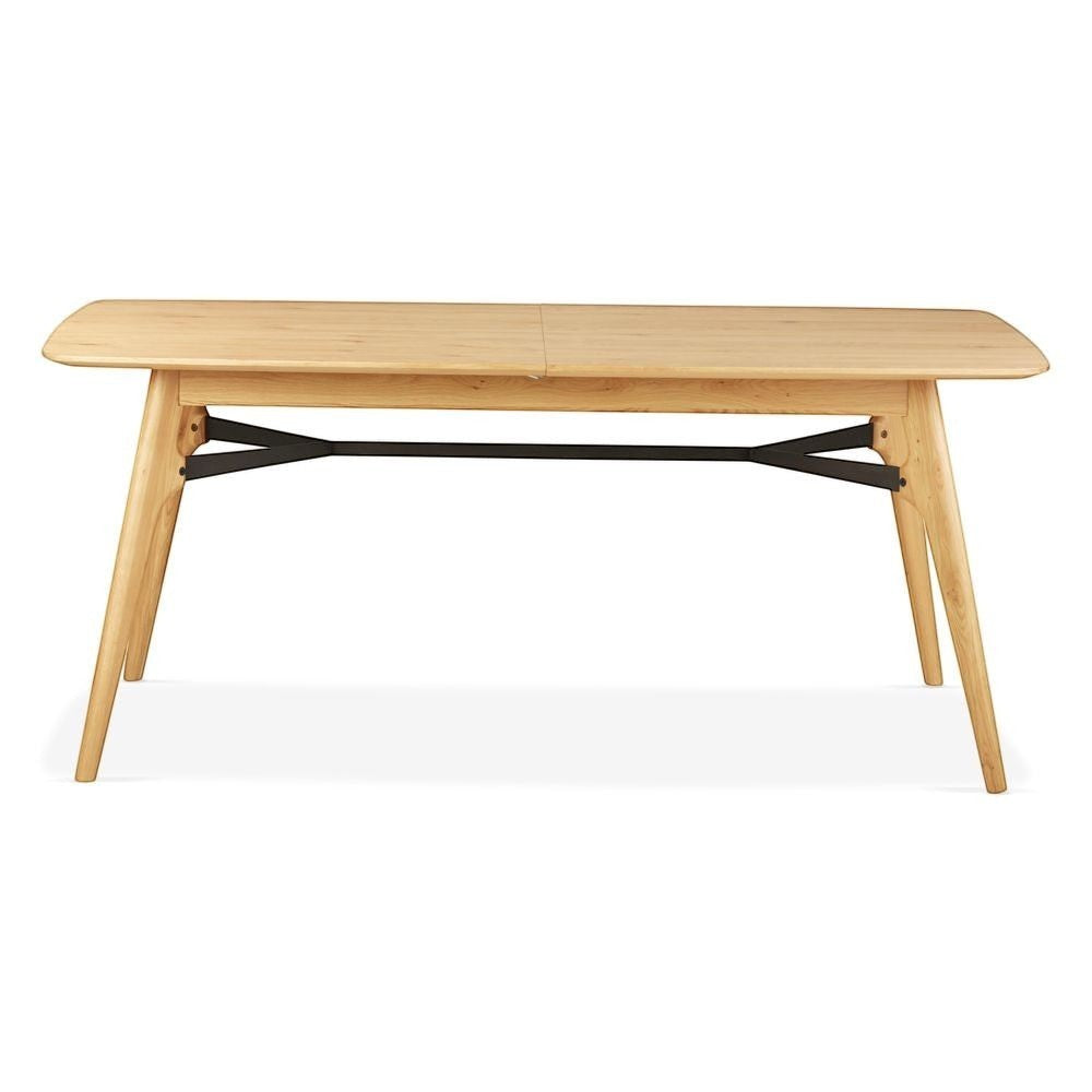Table repas ZAGO STORE en chêne naturel avec plateau rectangulaire et pieds en bois massif, design contemporain