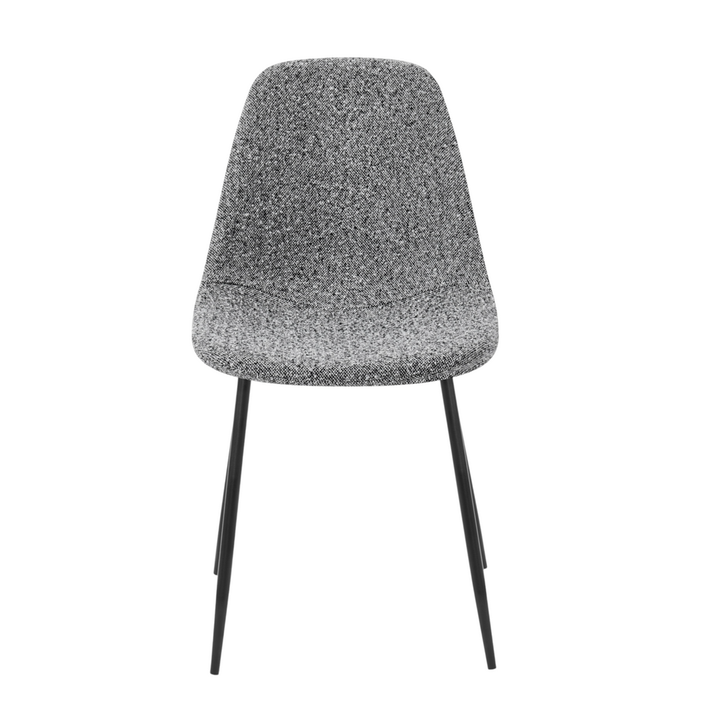 Chaise tissu chiné gris clair