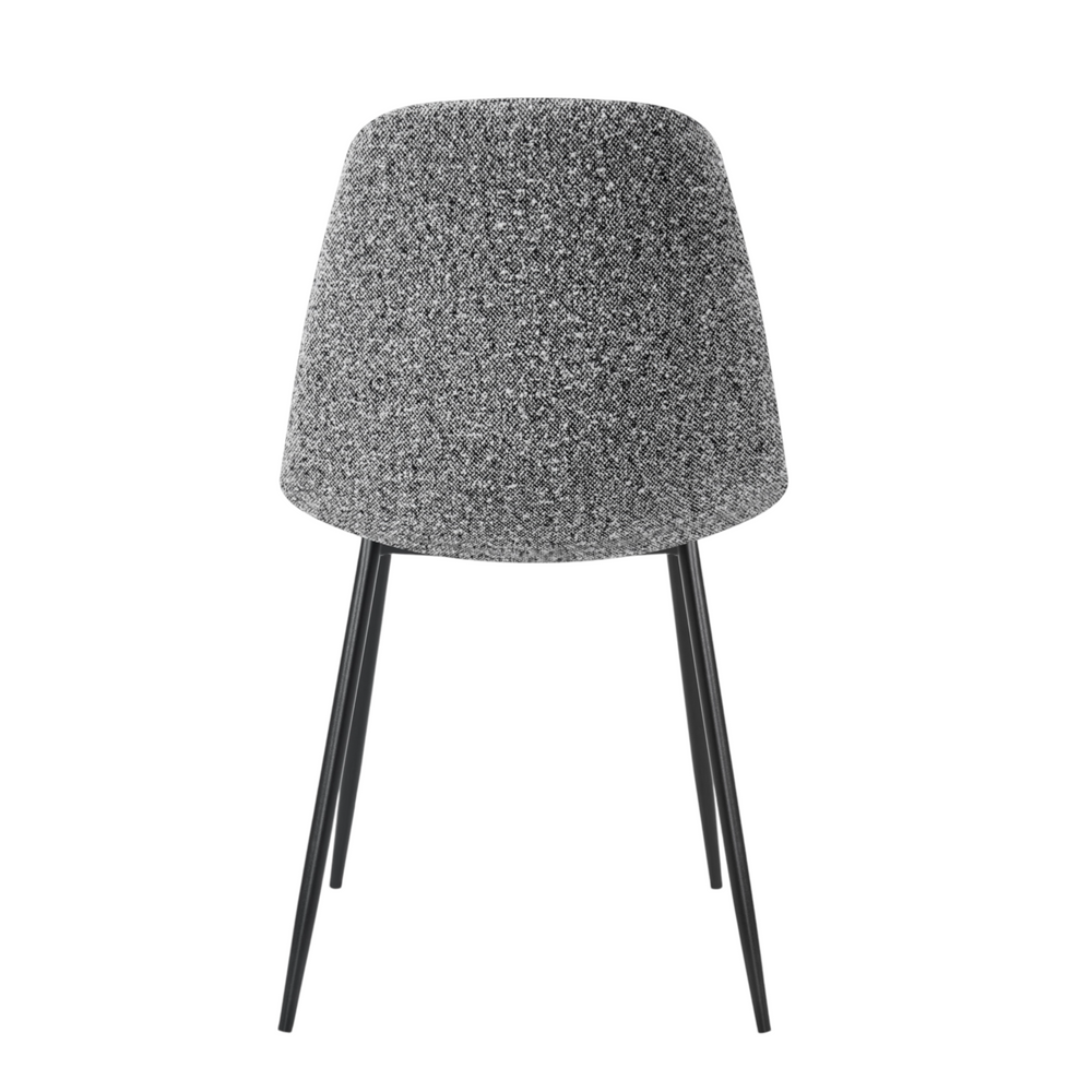 Chaise tissu chiné gris clair