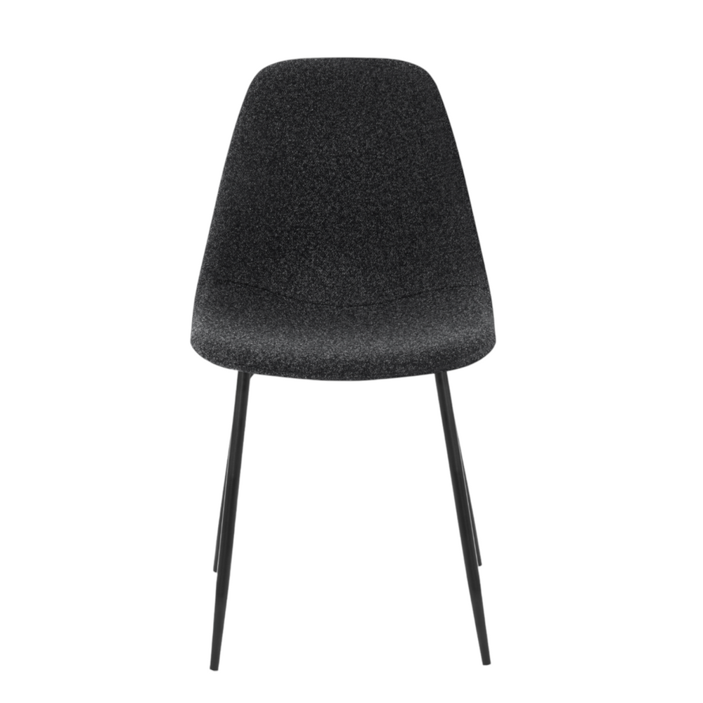 Chaise tissu chiné gris foncé