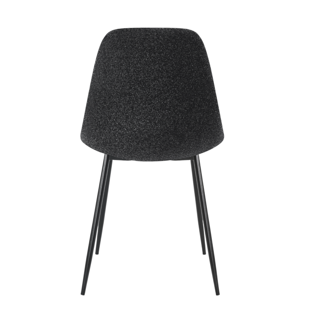 Chaise tissu chiné gris foncé
