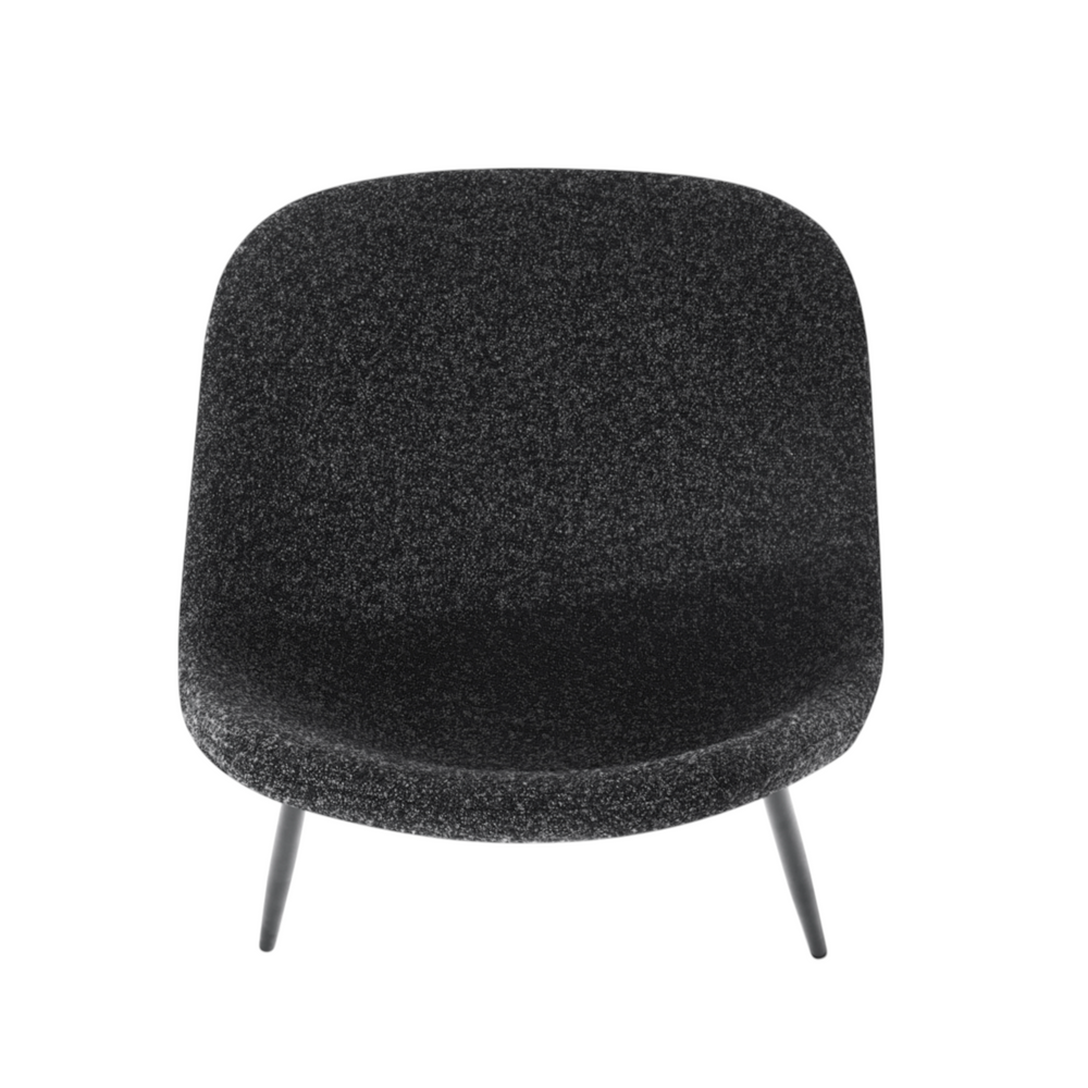Chaise tissu chiné gris foncé