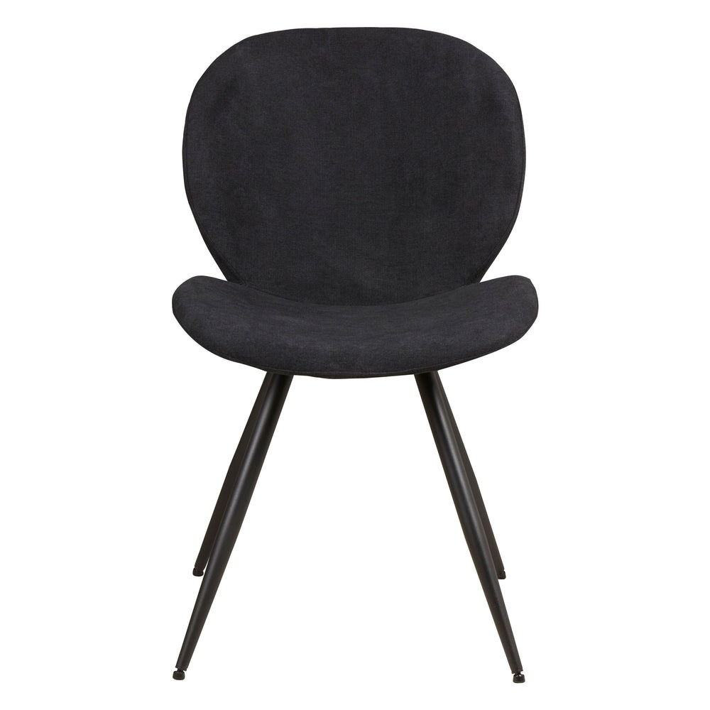 Chaise repas tissu noir