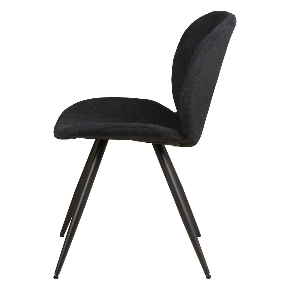 Chaise repas tissu noir