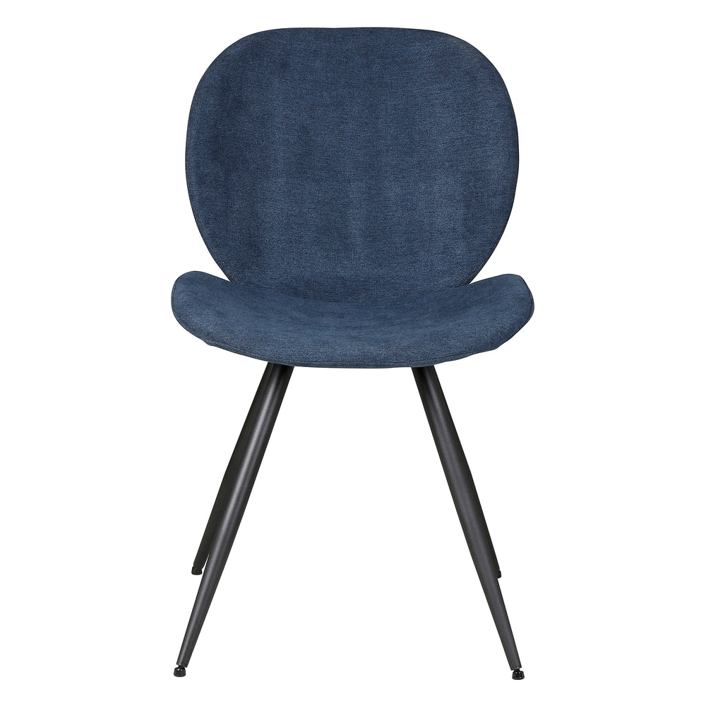Chaise repas tissu bleu foncé