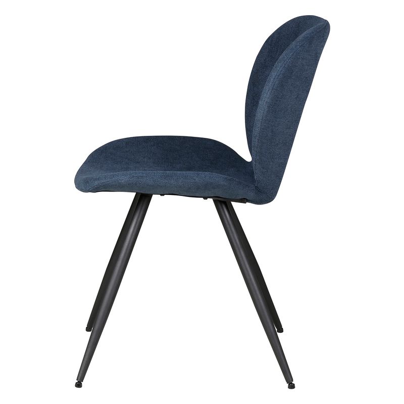 Chaise repas tissu bleu foncé