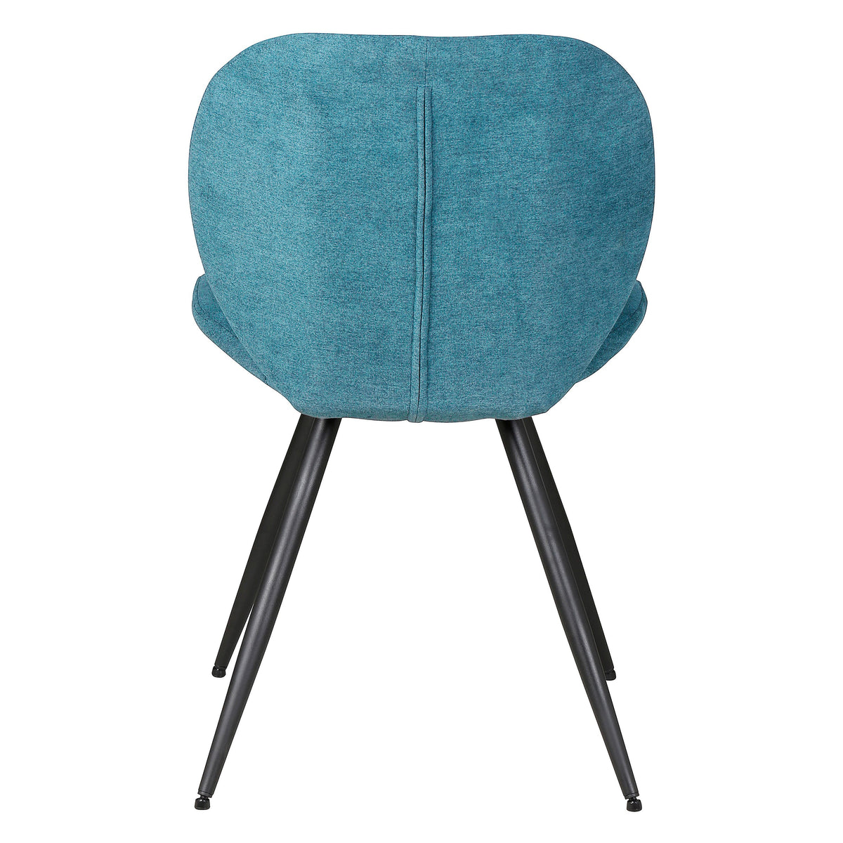 Chaise repas tissu bleu canard