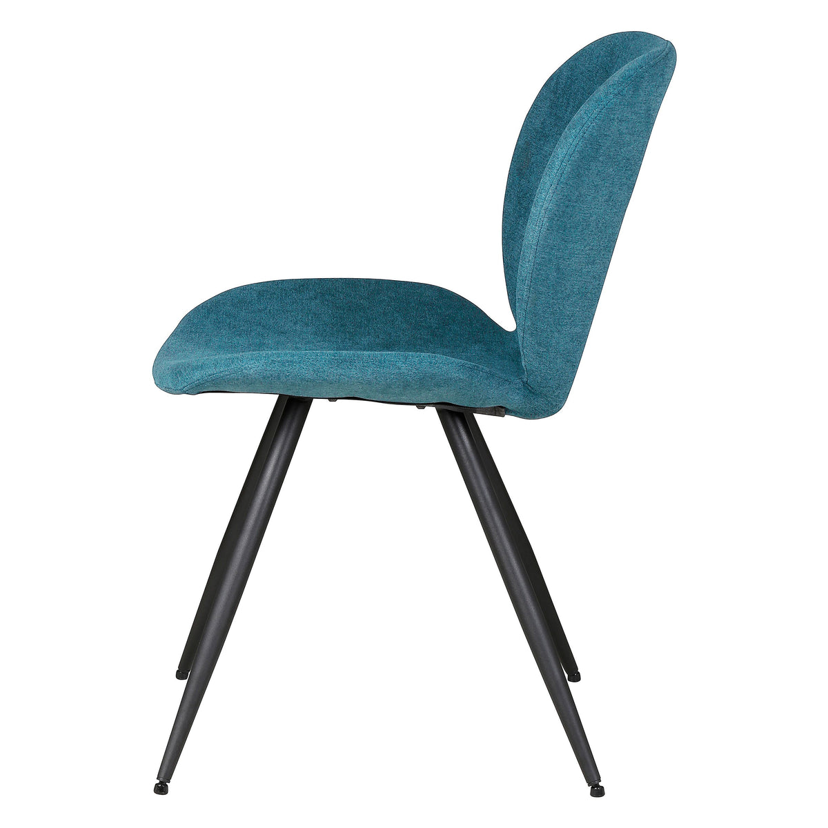 Chaise repas tissu bleu canard