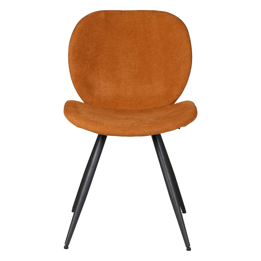 Chaise repas tissu rouille