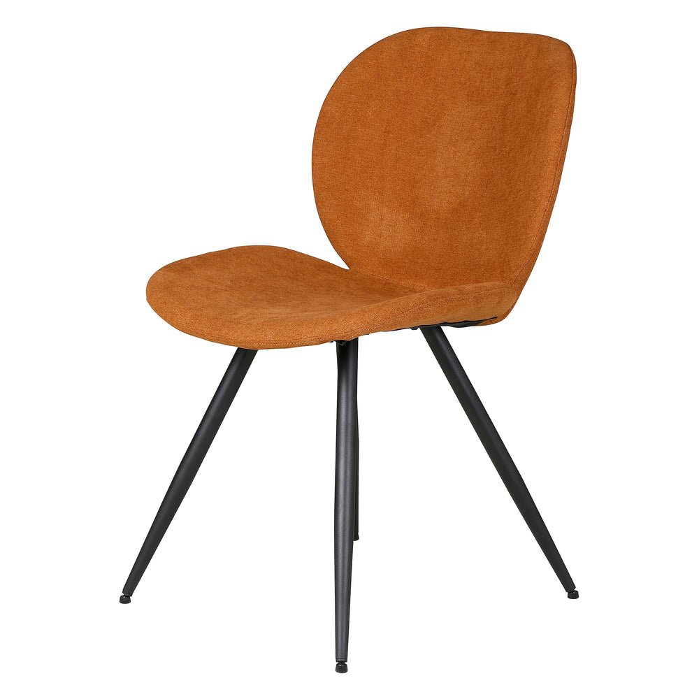 Chaise repas tissu rouille