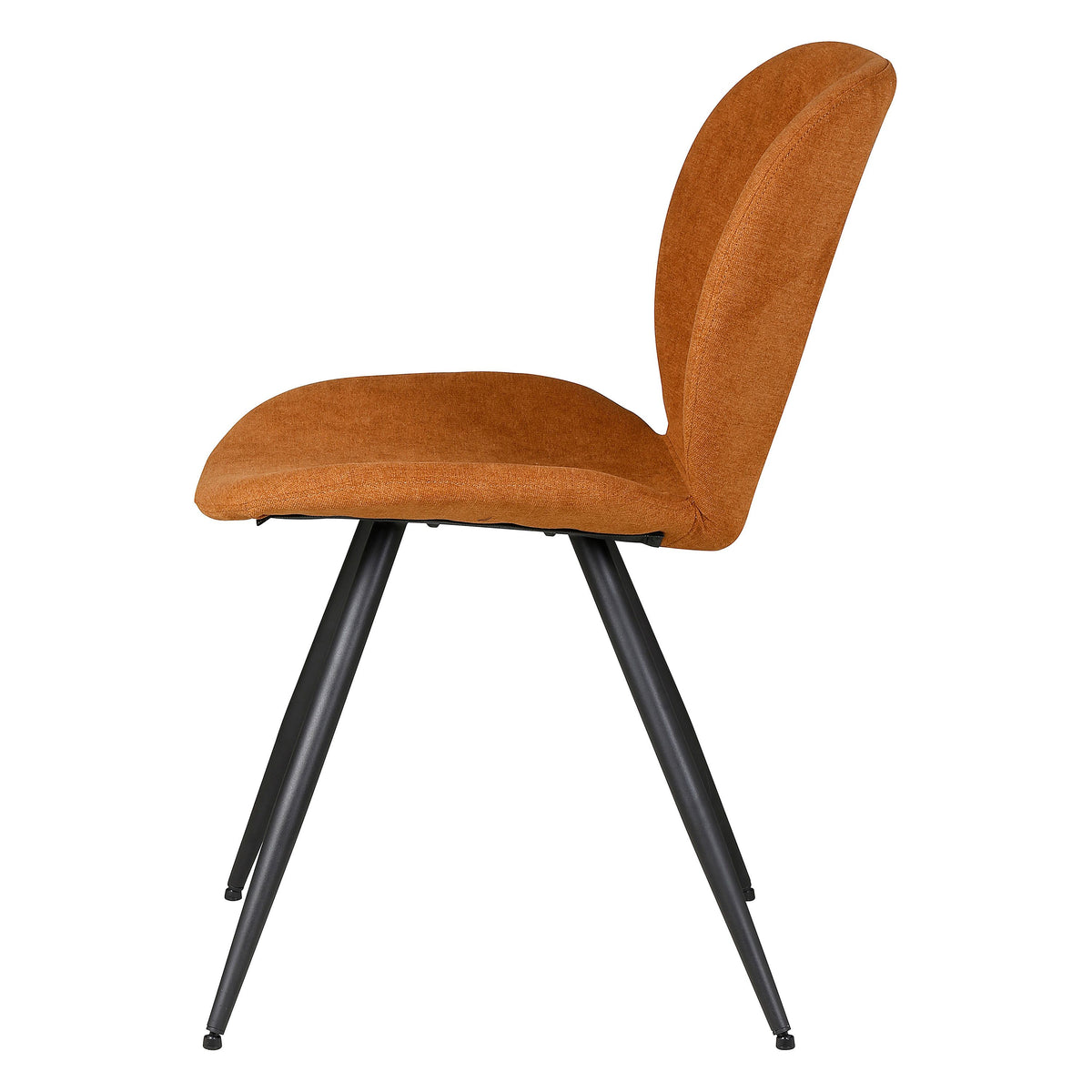 Chaise repas tissu rouille
