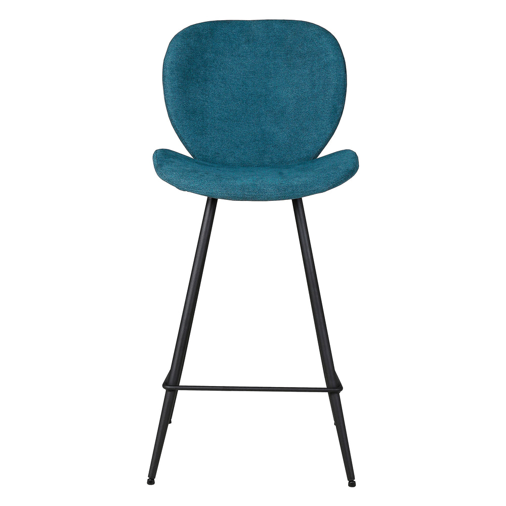 Chaise snack tissu bleu canard
