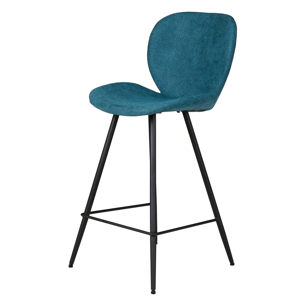 Chaise snack tissu bleu canard