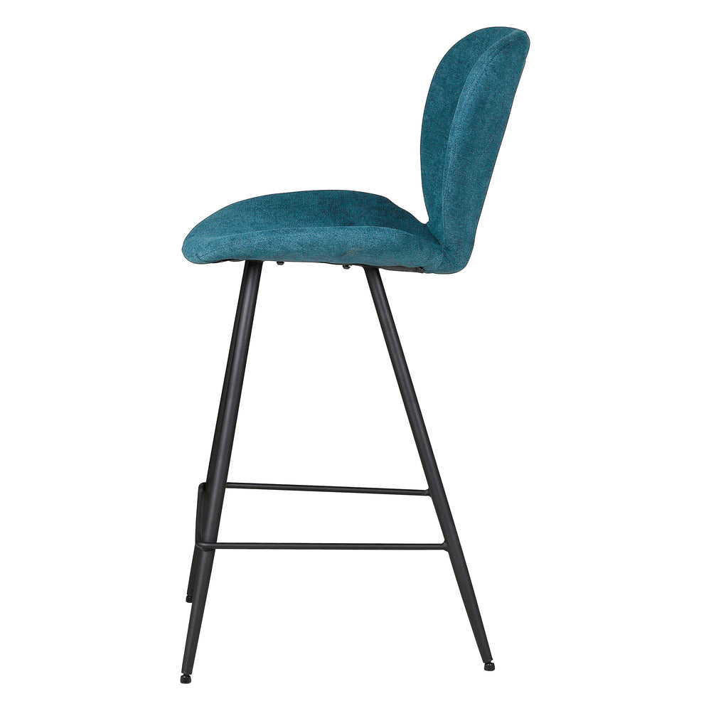 Chaise snack tissu bleu canard