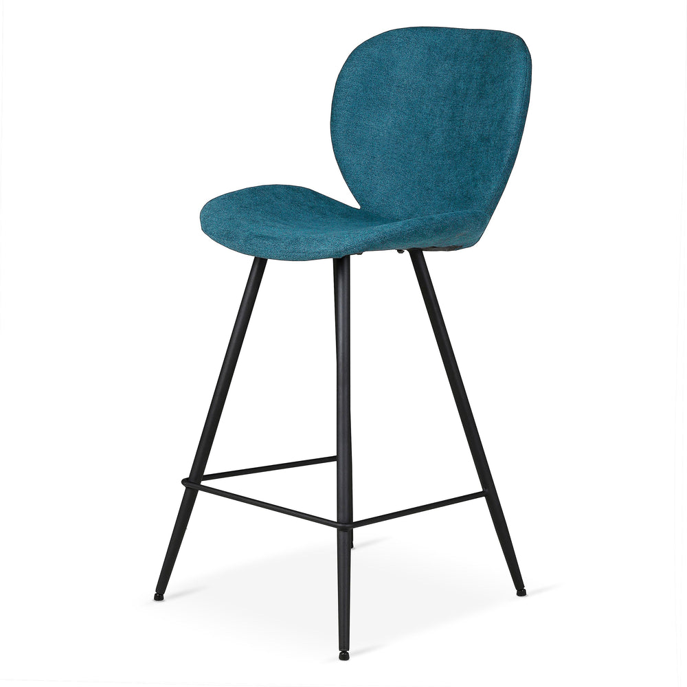 Chaise snack tissu bleu canard